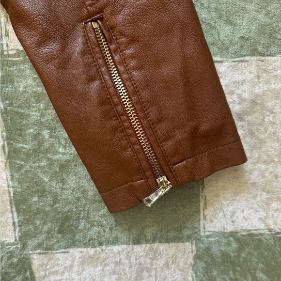 Guess Y2K Brown Quilted Leather Jacket Size Large - Picture 7 of 7